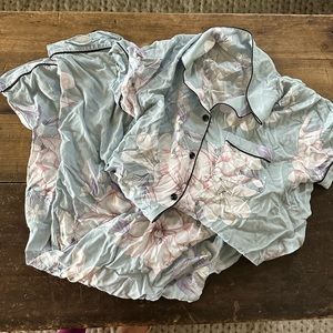 SHEIN Floral Blue Pajama Set